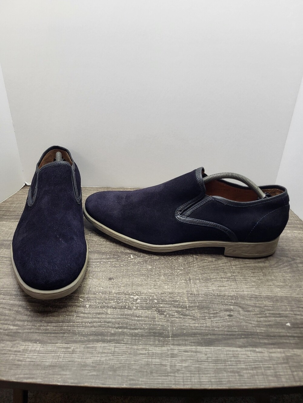 John Varvatos Dylan Shoes Loafers Men's US Size 11 Navy Blue